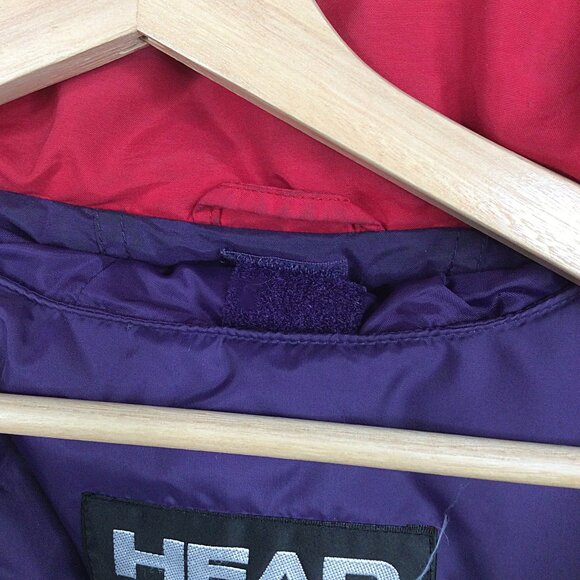 Vintage 90s HEAD Skiwear Jacket Mens Size Large Purple Red Thick Snowmobile - Picture 13 of 16